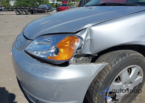 2001 Honda Civic Ex из США, поврежденный, VIN 1HGES26781L061940